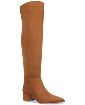 On 34th Gabriella Cognac Over The Knee Block Heel Boots Size 6.5